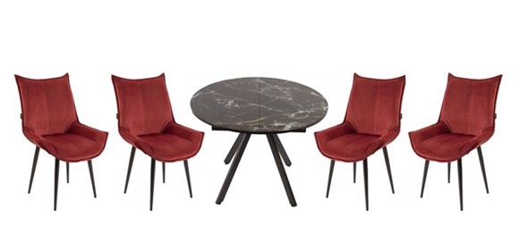 Обеденная зона стол Олимп, 4 стула Осло в Ирбите - изображение
