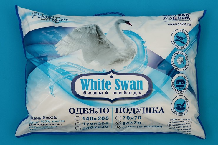 Подушка 70х70 Белый лебедь в Екатеринбурге - изображение 2