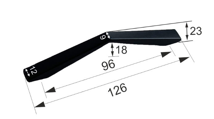 Ручка 0002 (96) Черный матовый в Екатеринбурге - изображение 1