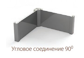 Соединение 90 гр. для цоколя H=150, цвет белый в Екатеринбурге