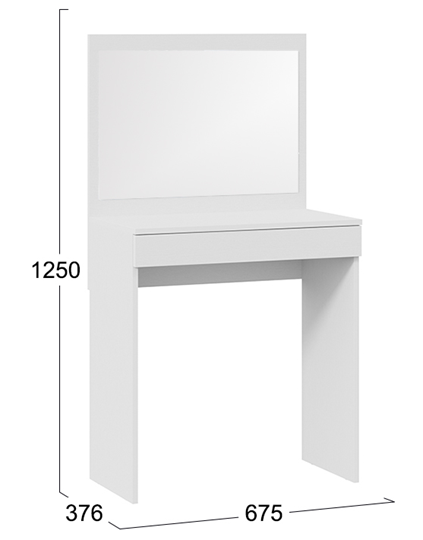 Стол туалетный Никки тип 1 (Белый Ясень) в Ревде - изображение 6