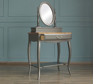 Туалетный стол Leontina с зеркалом (ST9321BLK) Черный в Первоуральске - предосмотр 3