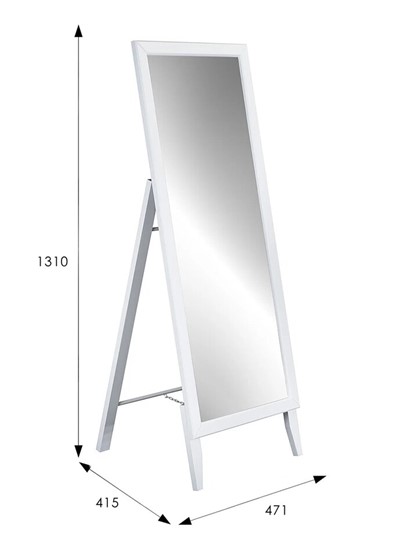 Зеркало напольное в спальню BeautyStyle 29 (131х47,1х41,5см) Белый в Ревде - изображение 7