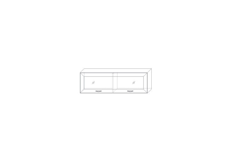 Полка навесная Сиена - 2 1300, Бодега белый / патина золото в Первоуральске - изображение 1