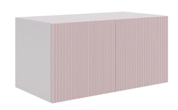 Антресоль двухдверная Зефир 118.01 (белое дерево/пудра розовая (эмаль)) в Ирбите
