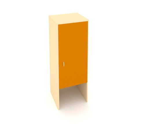 Детский шкаф-пенал ДП-2 Беж + Оранжевый в Ревде - изображение