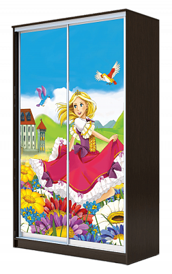 Детский шкаф ХИТ 23-4-12-77-11, Принцесса, венге в Артемовском - изображение