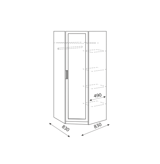 Угловой шкаф Дуглас М01 в Полевском - изображение 2
