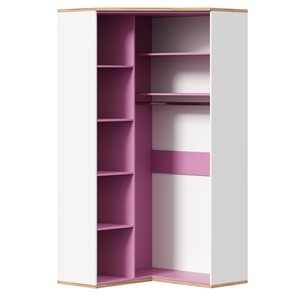 Детский угловой шкаф Урбан 528.060, белый/розовый в Полевском - предосмотр 3