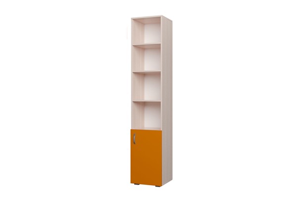 Детский шкаф 400 1Д Млечный дуб, Оранжевый в Кушве - изображение