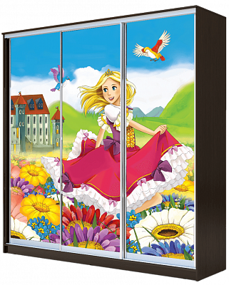 Шкаф 3-дверный ХИТ 22-20/2-777-11, Принцесса венге в Екатеринбурге - изображение