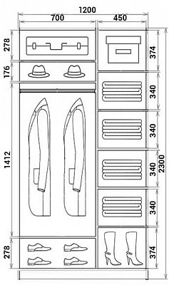 Детский шкаф-купе Хит-23-12-77-27 Мишка за дверью, Белый в Кушве - изображение 2