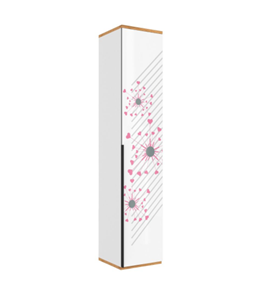 Шкаф одностворчатый Урбан 528.040, белый/розовый в Ревде