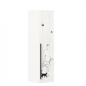 1-створчатый шкаф Джоли Тип 2 ЛД 535.020, Серый шелк в Артемовском