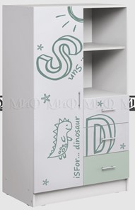 Детский шкаф распашной Алфавит (мята) Комбинированый в Ревде