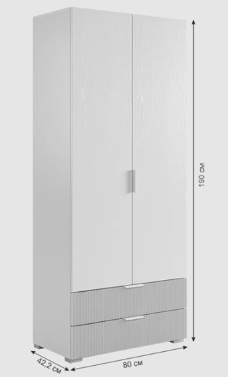 Шкаф двухдверный с ящиками Зефир 108.01 (белое дерево/пудра розовая (эмаль)) в Ревде - изображение 7