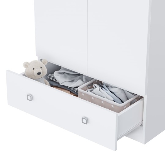 Детский шкаф с 1 ящиком POLINI Kids Simple Белый в Первоуральске - изображение 6
