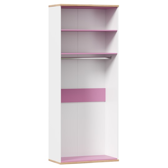 Шкаф двухстворчатый Урбан 528.050, белый/розовый в Новоуральске - изображение 4