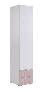 Шкаф однодверный Зефир 107.01 (белое дерево/пудра розовая (эмаль)) в Красноуфимске