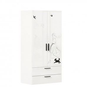 Шкаф распашной комбинированный Джоли ЛД 535.040, Серый шелк в Ревде