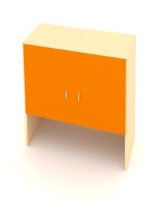 Шкаф детский распашной ДШ-1 ЛДСП  Беж + Оранжевый в Ревде
