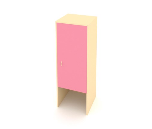 Детский шкаф ДП-2 Беж + Розовый в Артемовском - изображение