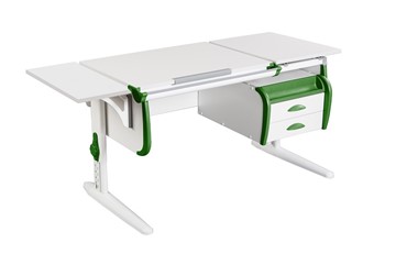 Растущий стол 1/75-40 (СУТ.25) + Polka_b 1/550 + Tumba 3 белый/белый/Зеленый в Ирбите