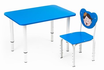 Растущий стол Кузя (Синий,Серый) в Ревде - предосмотр 1