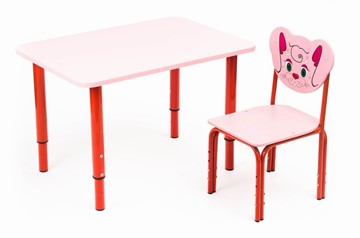 Растущий стол Кузя (Розовый,Красный) в Первоуральске - предосмотр 1