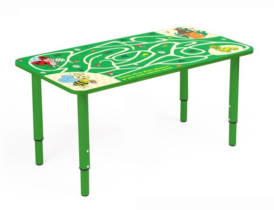 Растущий стол Насекомые (Бежевый,Зеленый) в Первоуральске - изображение