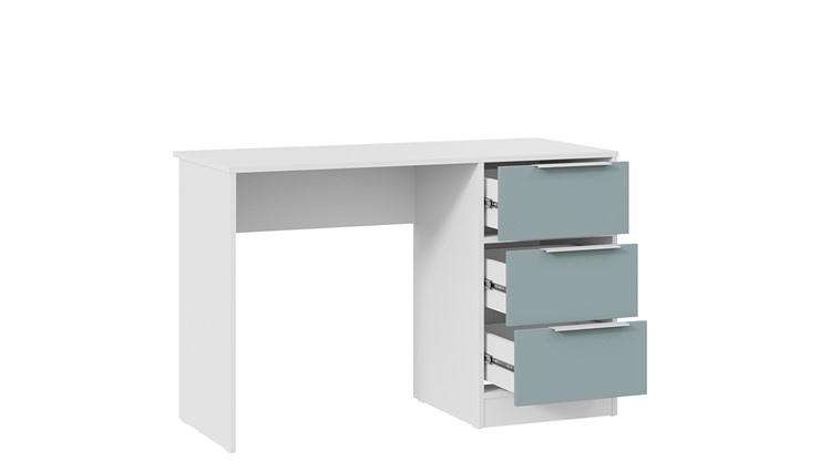 Стол письменный Марли Тип 1 (Белый/Серо-голубой) в Артемовском - изображение 3