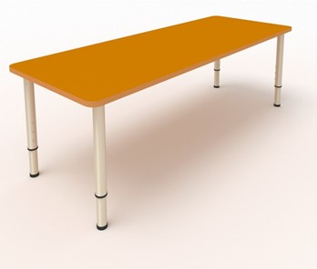 Стол для детей 2-местный  (по одну сторону столешн.) СДО-2 (0-3) оранжевый (МДФ) в Артемовском