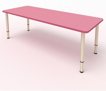 Стол для детей 2-местный  (по одну сторону столешн.) СДО-2 (0-3) розовый в Каменске-Уральском