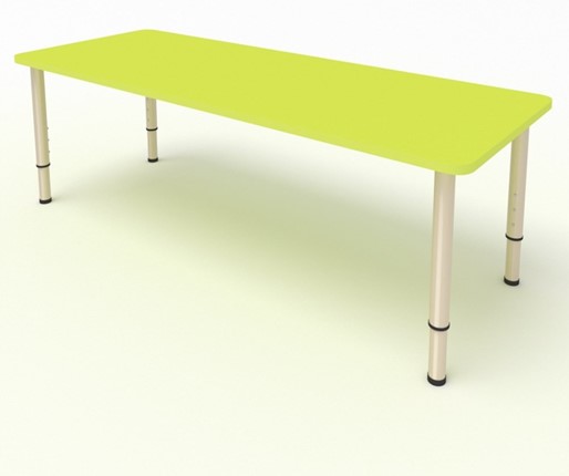 Детский стол 2-местный  (по одну сторону столешн.) СДО-3 (0-3) желтый (МДФ) в Кушве - изображение