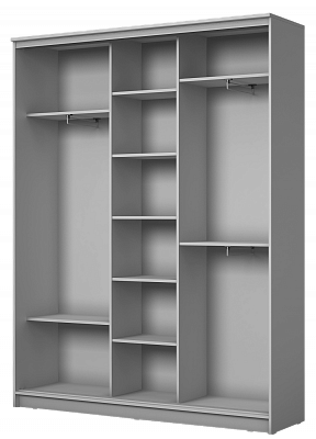 Шкаф трехдверный Хит-23-4-18-656-13, 2300х1770х420, пескоструй "Ромб" Дуб Млечный в Ревде - изображение 1