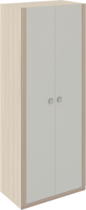 Шкаф двухстворчатый Глэдис М22 (Шимо светлый/Белый текстурный) в Екатеринбурге - изображение