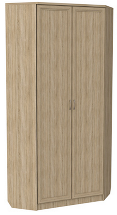 Распашной шкаф 401 угловой со штангой, цвет Дуб Сонома в Екатеринбурге - изображение