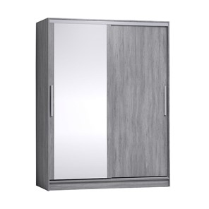 Шкаф 2-х дверный 1600 Strike Зеркало/ЛДСП, Atelier светлый в Кушве