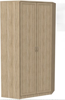 Распашной шкаф 403 несимметричный, цвет Дуб Сонома в Асбесте - изображение