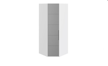 Угловой шкаф Наоми с зеркальной левой дверью, цвет Белый глянец СМ-208.07.07 L в Кушве
