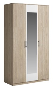 Шкаф 3 двери Светлана, с зеркалом, белый/дуб сонома в Каменске-Уральском