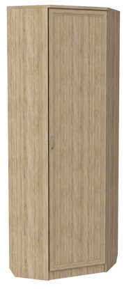 Распашной шкаф 402 угловой со штангой, цвет Дуб Сонома в Тавде - изображение