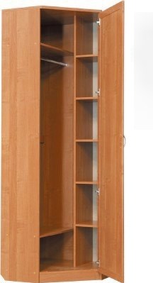 Распашной шкаф 402 угловой со штангой, цвет Венге в Полевском - изображение 1