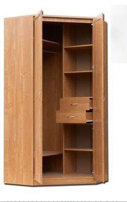 Распашной шкаф 403 несимметричный, цвет Дуб Сонома в Артемовском - изображение 1