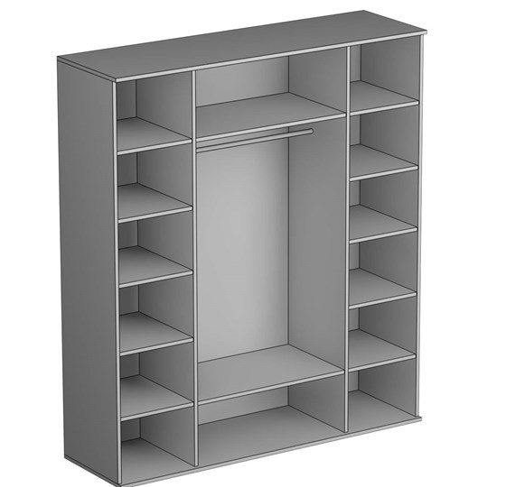 Шкаф четырехдверный Twist, 2 зеркала, (Tw-ШО-04 2г/2зр) в Ревде - изображение 1