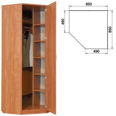 Распашной шкаф 400 угловой, цвет Дуб Сонома в Ревде - изображение 1