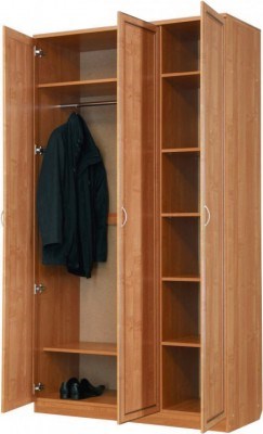 Распашной шкаф 106 3-х створчатый, цвет Венге в Ревде - изображение 1