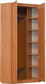 Распашной шкаф 401 угловой со штангой, цвет Дуб Сонома в Первоуральске - предосмотр 1