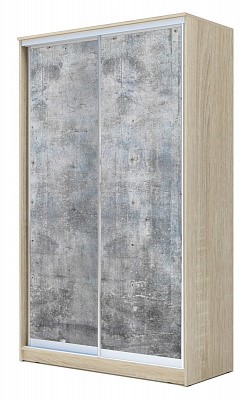 Шкаф 2-х створчатый Хит-22-12-77-22, 2200х1200х620, Бетон Дуб сонома в Полевском - изображение