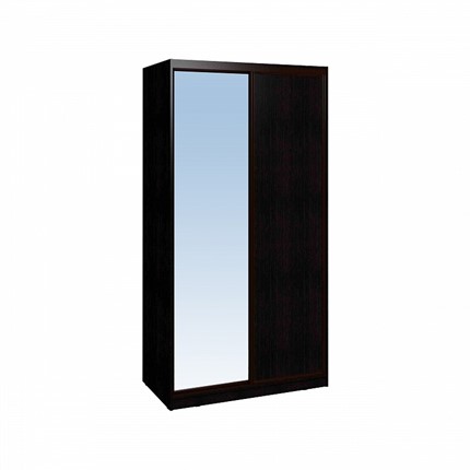 Шкаф 1200 Домашний Зеркало/ЛДСП, Венге в Артемовском - изображение